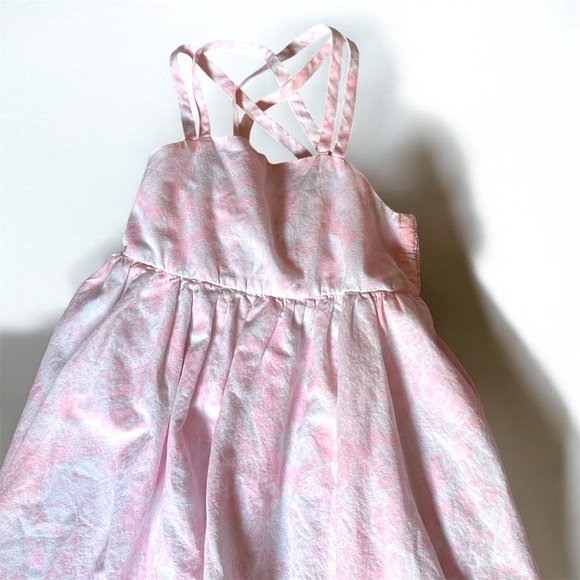 Max Studios Girl Sz 7 Light Pink Bandana Babydoll Dress Asymmetrical Sleeveless - Picture 3 of 9